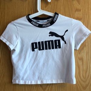 PUMA White Crop Top